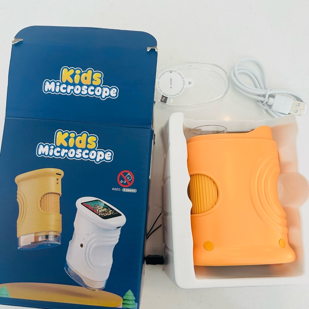 Kids Microscope Orange Handheld Microscope